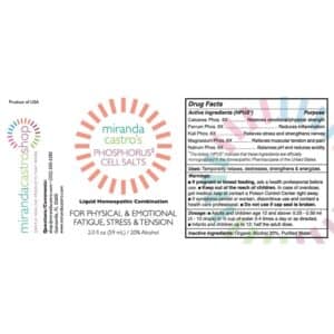 Miranda Castro's 5 Phosses Cell Salts Tonic