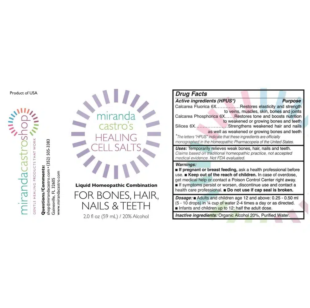 Miranda Castro's Healing Cell Salts for Bones/Hair/Nails/Teeth